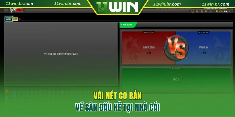 Tổng quan sảnh đá gà trực tuyến 11WIN với 4 nhà cung cấp