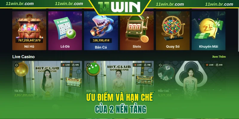 Ưu điểm và hạn chế của 2 nền tảng